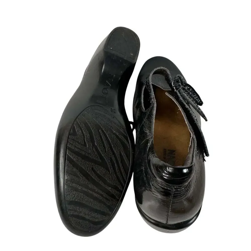 Naot Classic Pleasure Mary Jane Black Leather Comfort Work Shoes EU 38